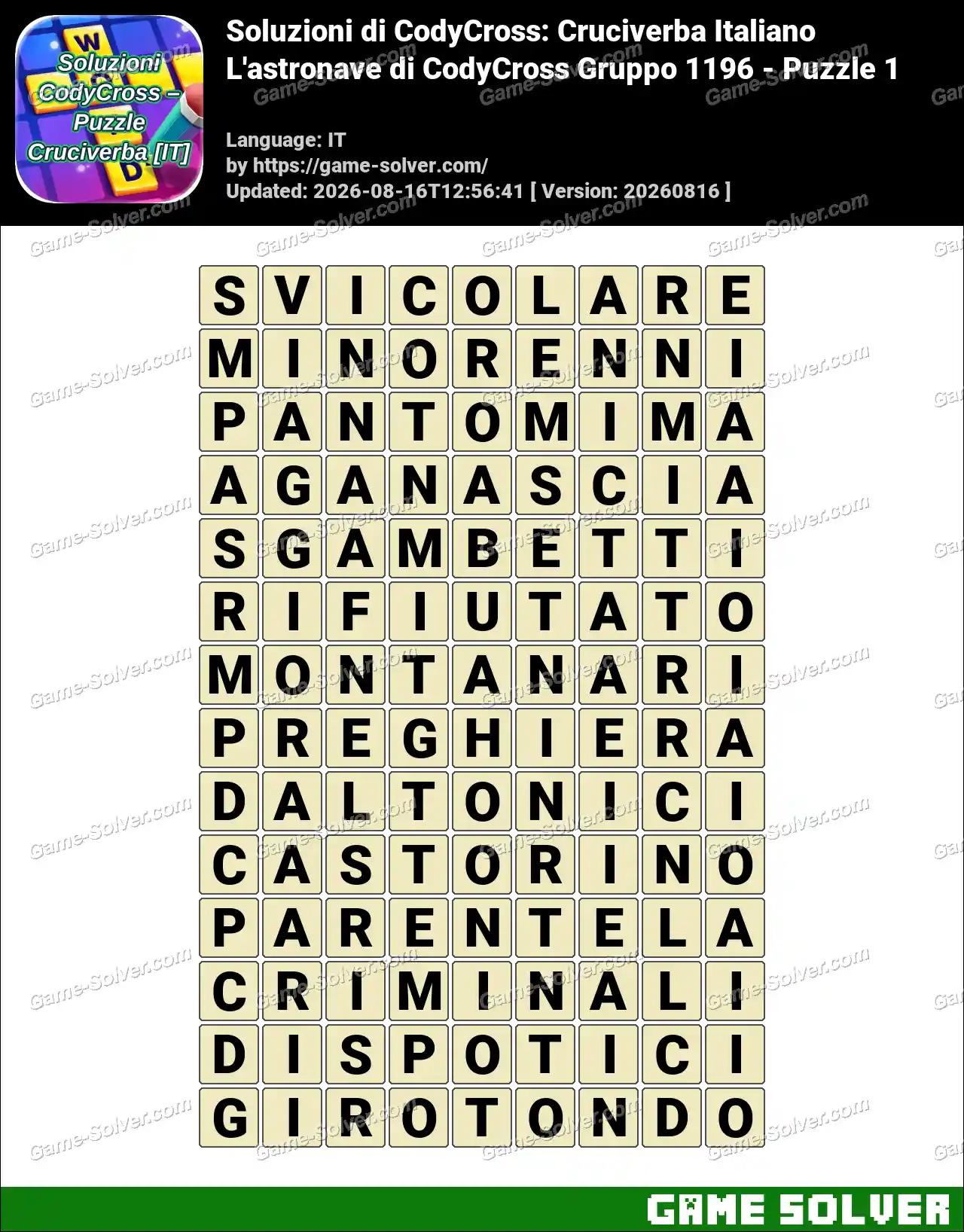 Soluzioni di CodyCross: Cruciverba Italiano L’astronave di CodyCross Gruppo 1196 – Puzzle 1